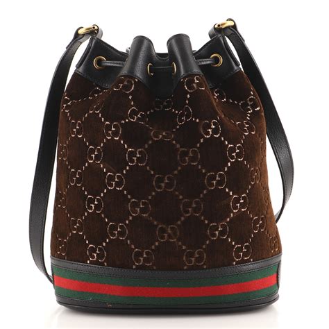 gucci bucket bag velvet|gucci small bucket bag.